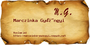 Marczinka Gyöngyi névjegykártya