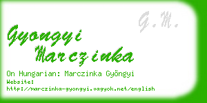 gyongyi marczinka business card