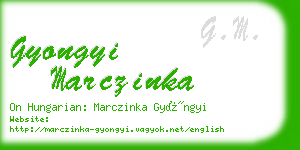 gyongyi marczinka business card